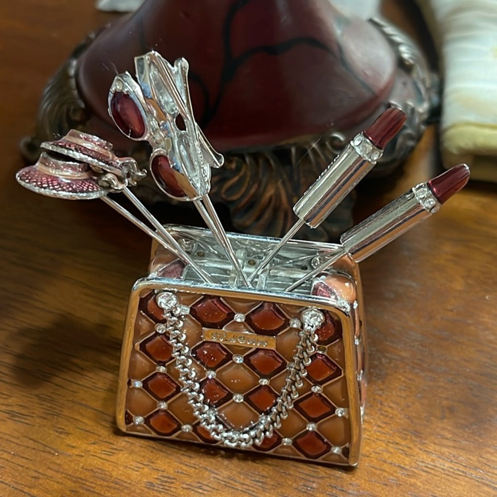 St John Home Paris Collection, Lipstick, Enamel, Swarovski Appetizer Set